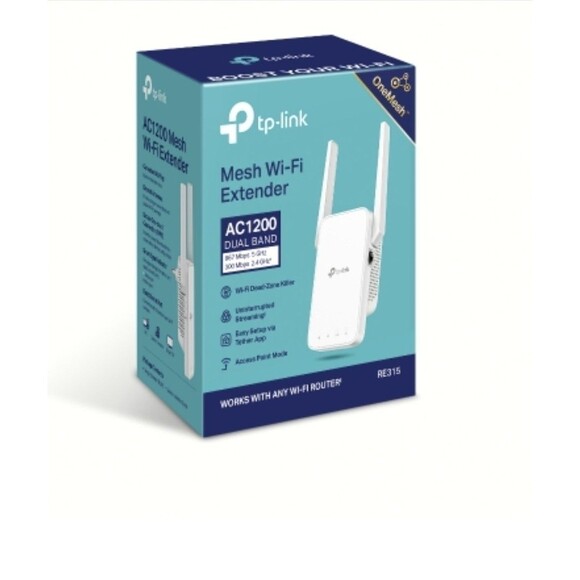 TP-LINK RE315 AC1200 Dual Band Mesh Wi-Fi Extender - Picture 1 of 5